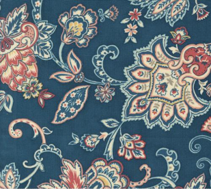 Sandalwood Paisley Indigo Yardage