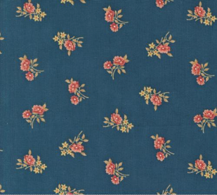 Sandalwood Rosalie Small Floral Indigo Yardage