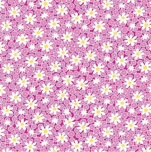 Nana Mae 8 Packed Daisy Pink Yardage