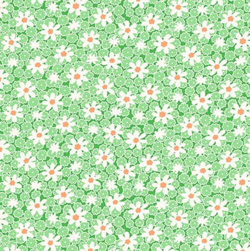 Nana Mae 8 Packed Daisy Green Yardage