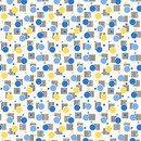 Nana Mae 8 Retro Dots Cream/Blue Yardage