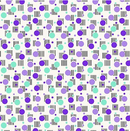 Nana Mae 8 Retro Dots Cream/Purple Yardage