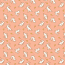 Nana Mae 8 Bunnies Peach Yardage