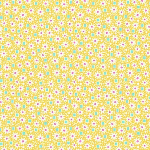 Nana Mae 8 Daisy Geo Yellow Yardage