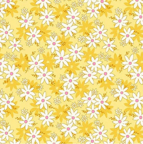 Nana Mae 8 Large Daisy Yellow Yardage