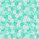 Nana Mae 8 Large Daisy Aqua Yardage