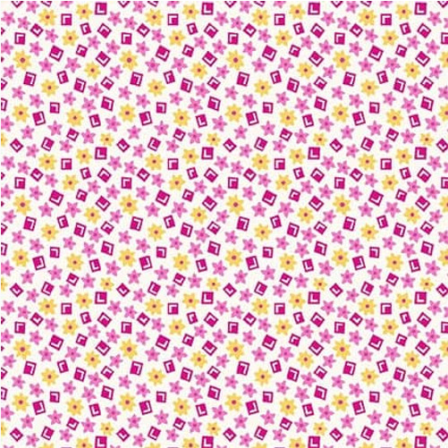 Nana Mae 8 Geometric Pink/Yellow Yardage