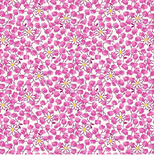 Nana Mae 8 Abstract Floral Pink Yardage