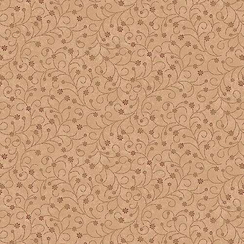 Oak and Maple Dotted Vines Tan Yardage