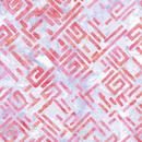 Island Batik Bubbles, Curves, and Corners Pink Tea Rose Spirangles Yardage