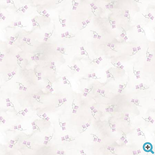 Soft Spoken Peony Lilac Fabric