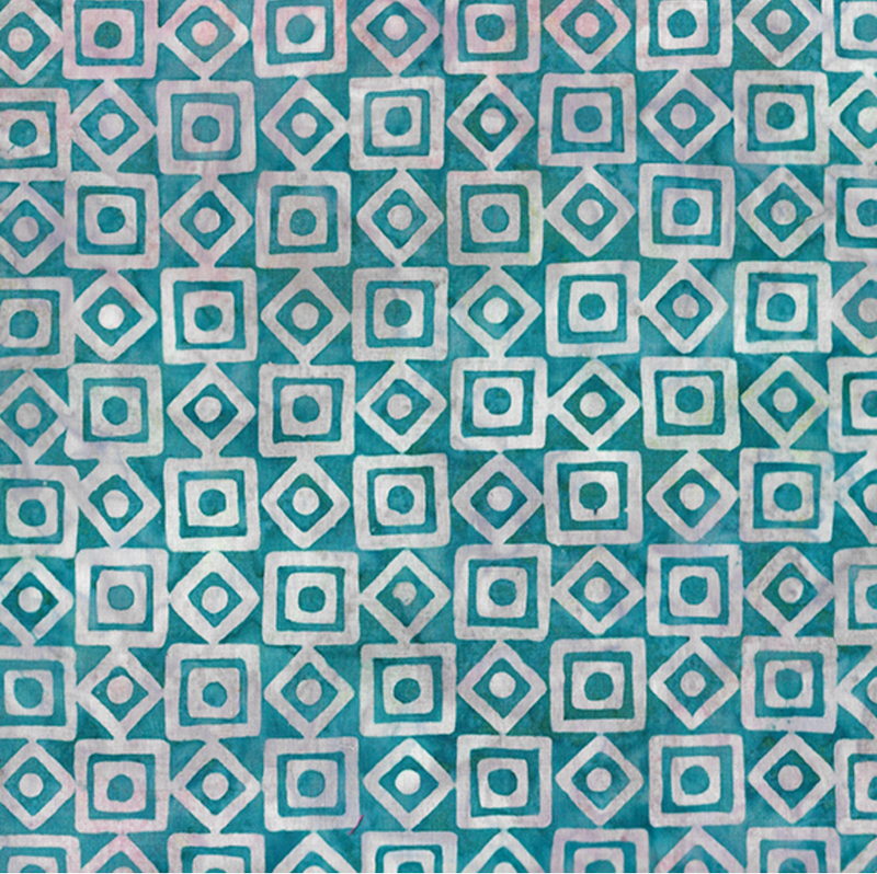 Geometrica Box Circles Teal Surf Fabric