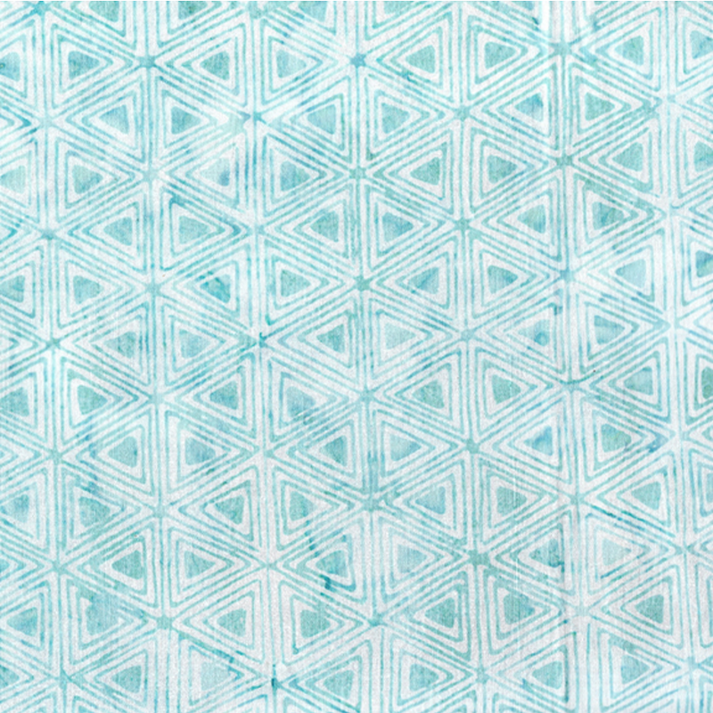 Geometrica Triangles Teal Icicle Fabric