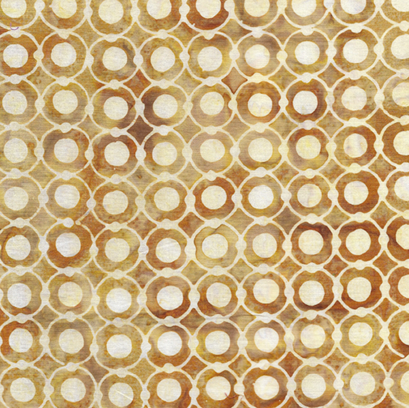 Geometric Symphony Dots on Dots Gold Acorn Fabric