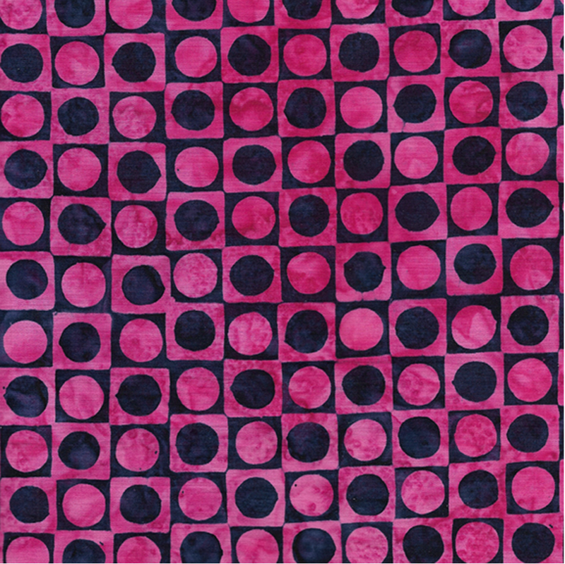 Geometric Symphony Circle on Circle Pink Punch Fabric