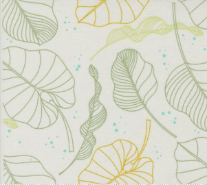 Olive You Leaves Fog Fabric