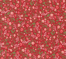 Berry And Pine Christmas Posies Florals Cranberry Fabric