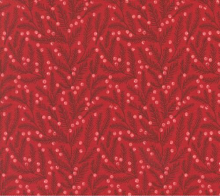 Berry And Pine Pine Needles Blenders Cranberry Fabric