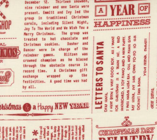 Emmitt and Ivy In The News Red Fabric