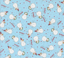 Emmitt and Ivy Snowmen Sky Fabric