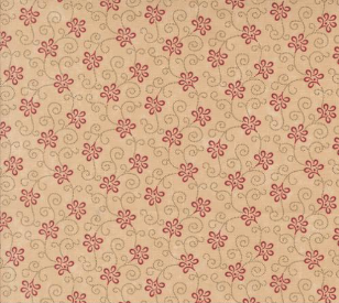 A Vintage Christmas Ribbon Blenders Tan Fabric