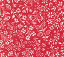Buon Natale Holiday Harvest Florals Pomegranate Fabric