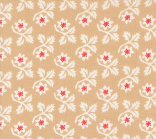 Buon Natale Woodcut Christmas Flowers Sugar Cookie Fabric