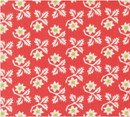 Buon Natale Woodcut Christmas Flowers Poinsettia Fabric
