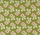 Buon Natale Woodcut Christmas Flowers Pine Fabric