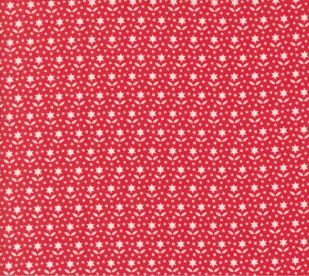 Buon Natale Star Blooms Blenders Pomegranate Fabric