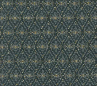 Old World Yuletide Twinkle Tradition Blenders Metallic Midnight Fabric