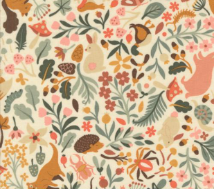 Acorn Hollow Flora and Fauna Novelty Ecru Fabric