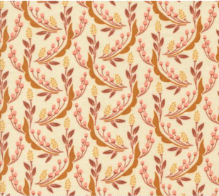 Acorn Hollow Harvest Florals Wheat Ecru Fabric