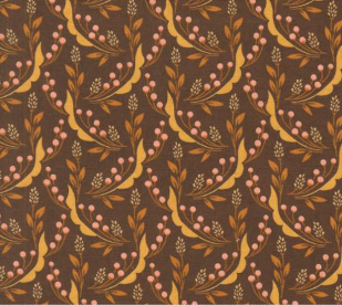 Acorn Hollow Harvest Florals Wheat Nutmeg Fabric