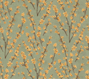 Acorn Hollow Twiggy Florals Sage Fabric