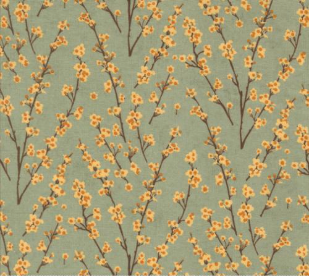 Acorn Hollow Twiggy Florals Sage Fabric
