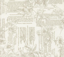 Muse Poetry of Flowers Text Porcelain Fabric