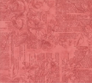 Muse Poetry of Flowers Text Scarlet Fabric