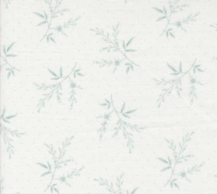 Muse Flower Silhouette Florals Sky Fabric