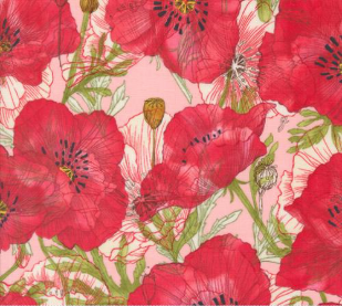 Superbloom Poppy Large Floral Carnation Fabric