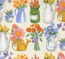 Superbloom Flea Market Vases Cream Fabric