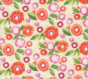 Superbloom Posy Party Florals Cream Fabric