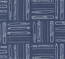 For My Boys Henry Writing Utensils Navy Fabric