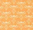 I Love Fall Most of All Pumpkins and Vines Damask Light Pumpkin Fabric