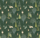 Santa's Tree Farm Woodland Forest Fabric