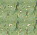Santa's Tree Farm Woodland Green Fabric