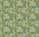 Santa's Tree Farm Berries & Boughs Green Fabric