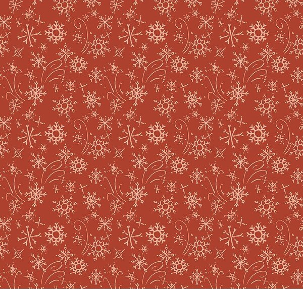 Santa's Tree Farm Snowflakes Rudolph Fabric