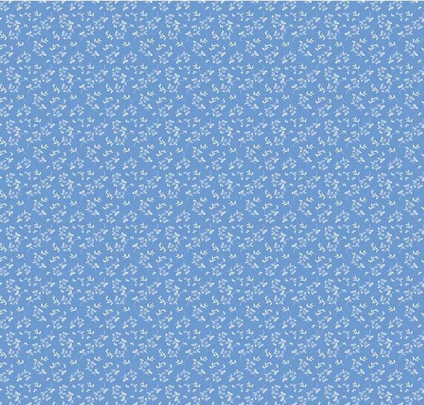 Penelope Mini Stems Blue Fabric