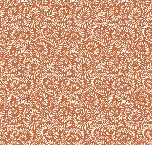 Sunflower Whispers Ferns Pumpkin Fabric